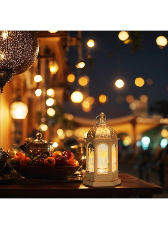موثوقية التنبؤ 6 قطع رمضان مصابيح ديكور 5.2 "ارتفاع حجم معلق مصباح عيد مبارك مصابيح شمعة بلا شعلة رمضان عيد الفطر هدية مصباح ديكور سطح الطاولة المنزلية، الذهبية - Image 3