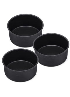 6 X 3 Inch Cake Pan Set Of 3 Nonstick Stainless Steel Small Round Cake Pans Tin For Baking Birthday Wedding Layer Cakes Stainless Steel Core & Nontoxic Coating Deep & Straight Side