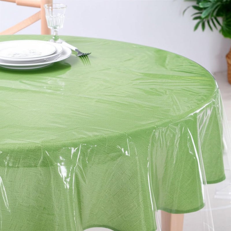 BNYD Clear Plastic Tablecloth Protector, Table Cloth Vinyl (60" Round) - Image 5