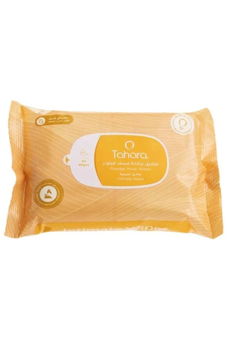 طهارة مناديل حميمية برائحة مسك الباودر  20 منديل