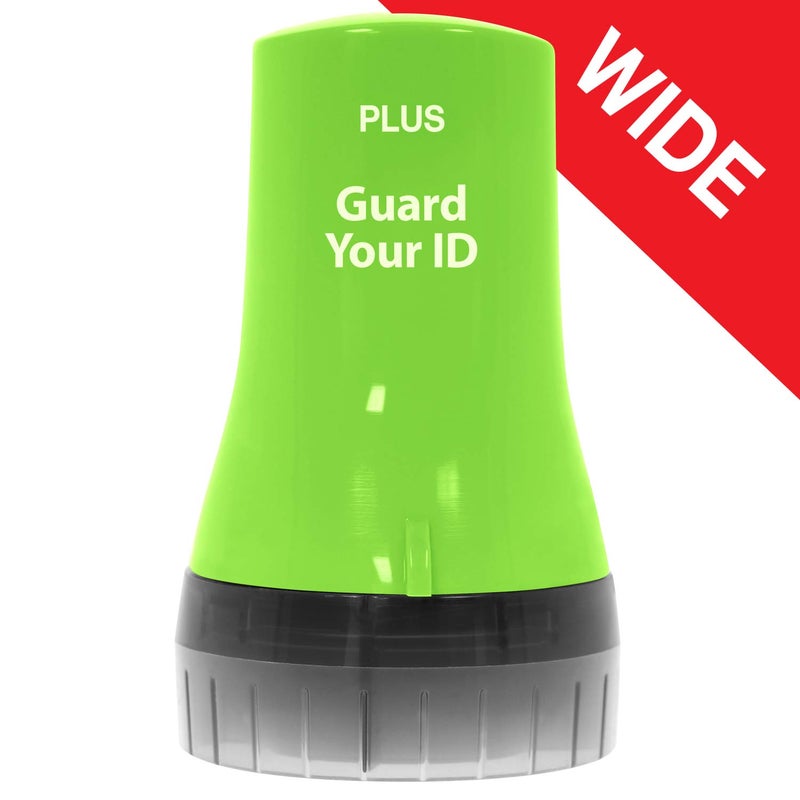 Plus Guard Your ID Advanced Wide Roller Identity Theft Prevention Security Stamp, Green, 38492 - Image 1