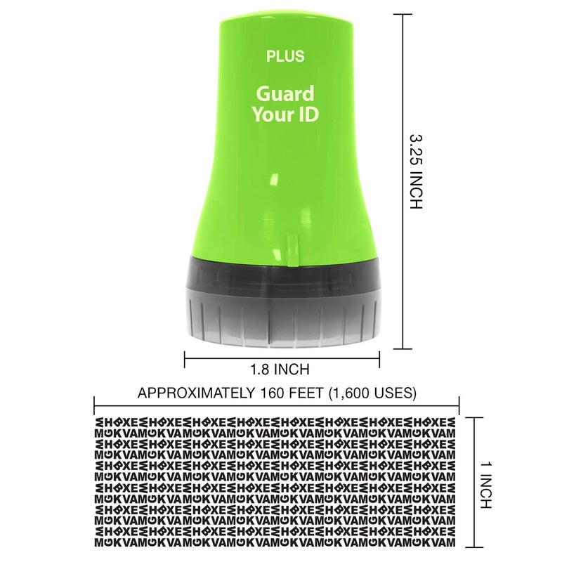 Plus Guard Your ID Advanced Wide Roller Identity Theft Prevention Security Stamp, Green, 38492 - Image 5