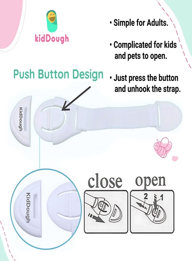 KidDough Furniture Safety Locks for Kids, Child Safety Locks for Drawers, Cabinets, Fridge, Cupboard Lock, Baby Proofing Product, Strong and Adhesive Safety Locks (Brown, 8 Brown Locks) - Image 3