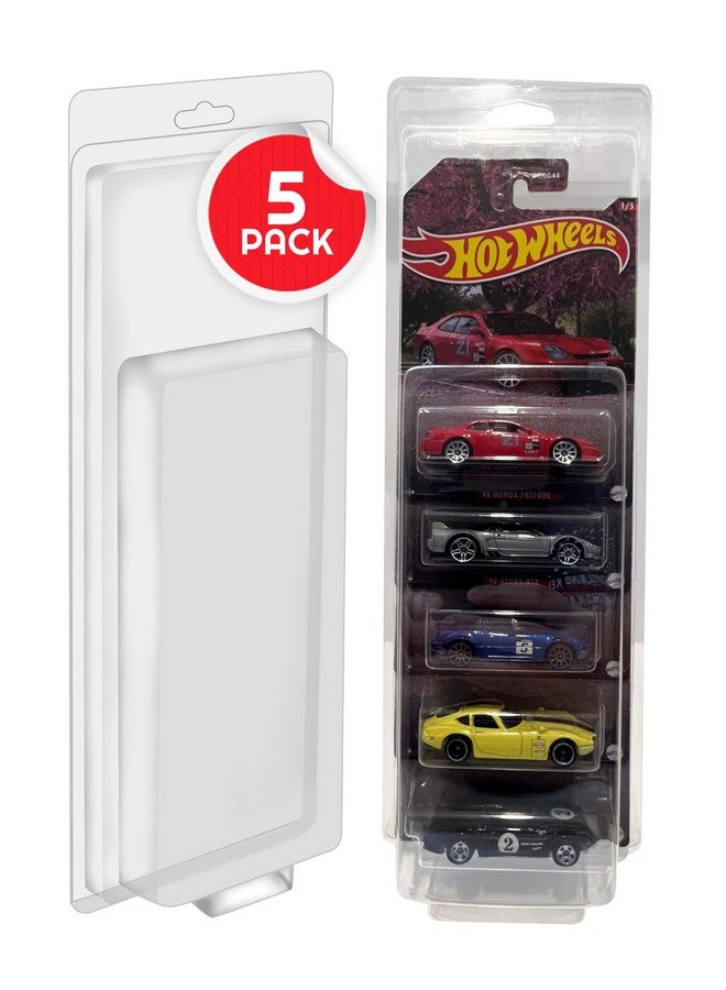 EVORETRO Diecast Blisters 5 Cars Compatible for Mainline or Regular Matchbox Hot Wheels Protector case Car - 0.60mm - Pack of 5 - hot Wheels Protector Packs - Image 1