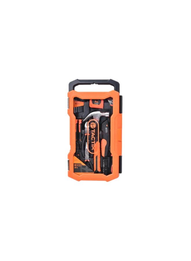 Tactix 39-Piece Household Tool Set Orange and Black - Image 1