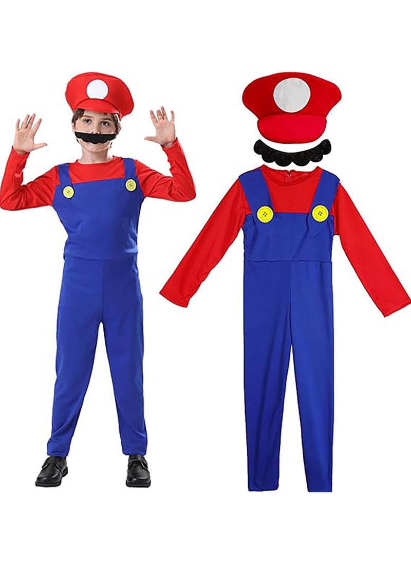 AUTOYSUR Super Mario Costume for Kids,Mario Costume Luigi Costume Set, Luigi Costume for Dress Costumes  - Image 2