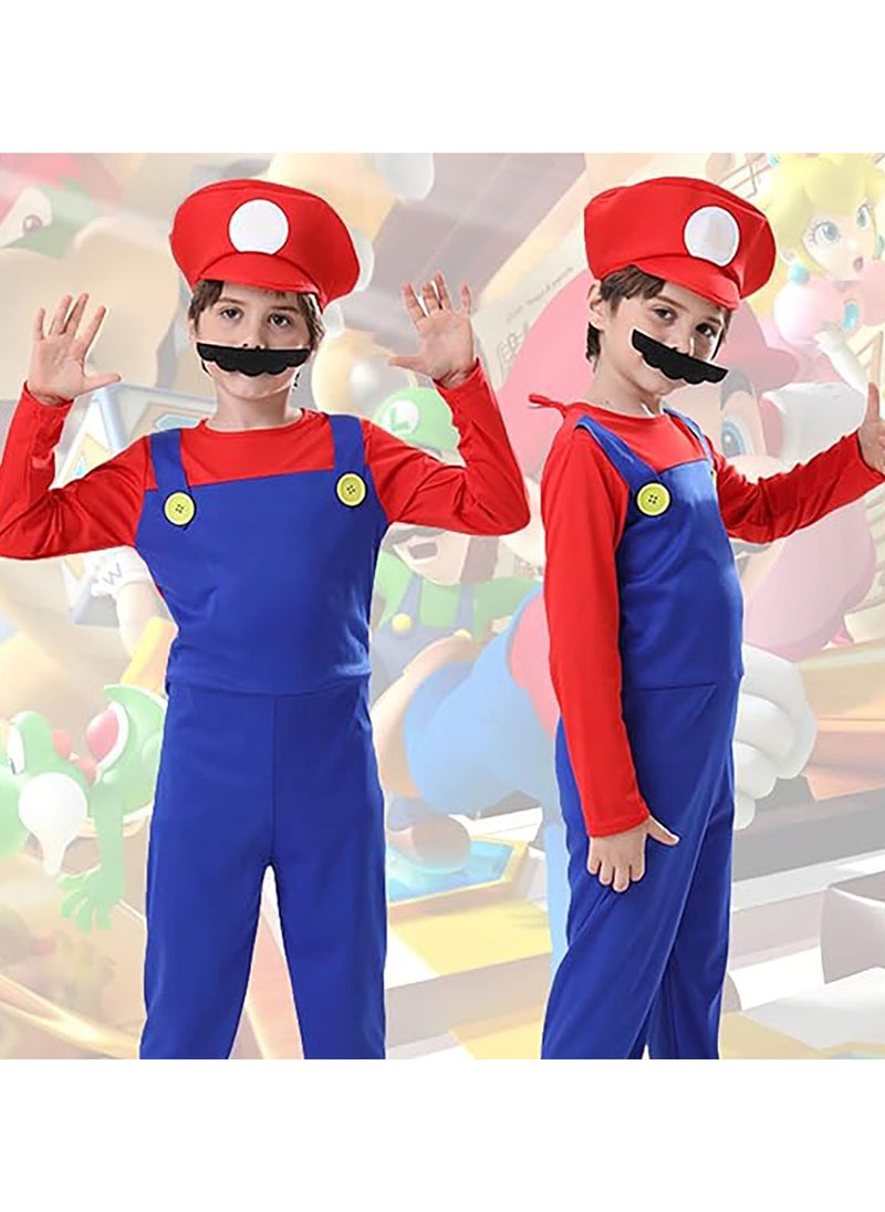 AUTOYSUR Super Mario Costume for Kids,Mario Costume Luigi Costume Set, Luigi Costume for Dress Costumes  - Image 5