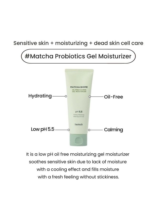 Heimish H] Match Biome Oilfree Calming Gel Moisturizer 3.38 Fl.Oz / 100 Ml | Oil Free Pore And Sebum Control | Moisturizing Cooling Gel Cream Natural Ingredients Soothing Cream Korean Skincare - Image 4