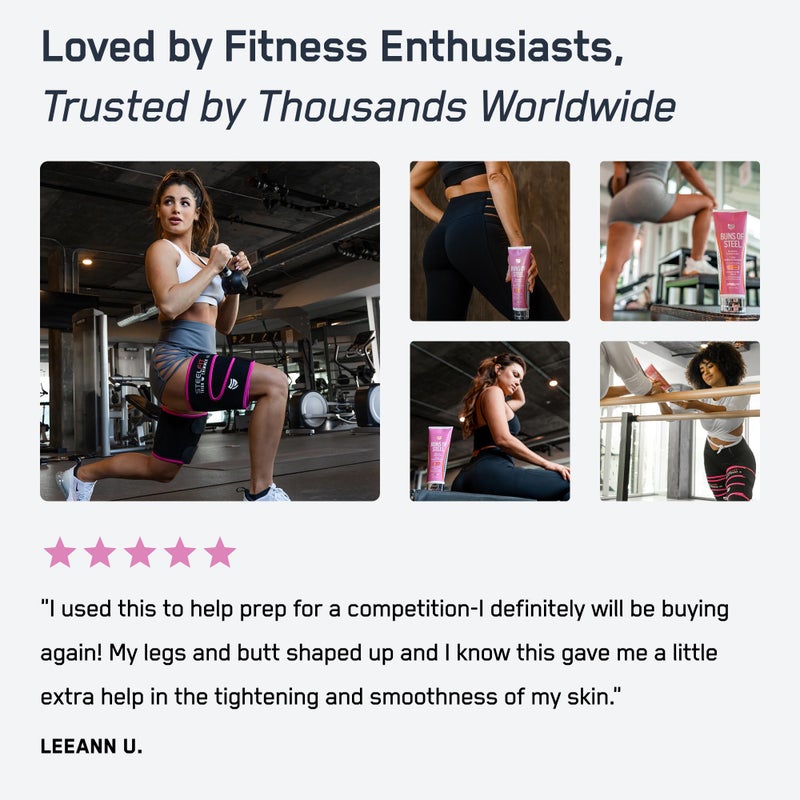 SteelFit كريم ستيل فيت ماكسيموم تونينغ للسيلوليت، بونز أوف ستيل - لوشن لتقوية وشد البشرة مع الكافيين لعلامات التمدد - علاج لإزالة السيلوليت للجزء الخلفي، الفخذين، الساقين والأرداف - Image 5