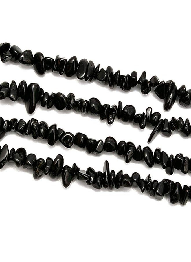 PLTbeads - 5 8Mm Natral Healing Gemstone Waist Bracelets Necklace Kit Irregular Stone Diy Crafts Design Jewelry Making 1 Strand Per Bag Approxi 34 Inch (Black Tourmaline Chips) - Image 1