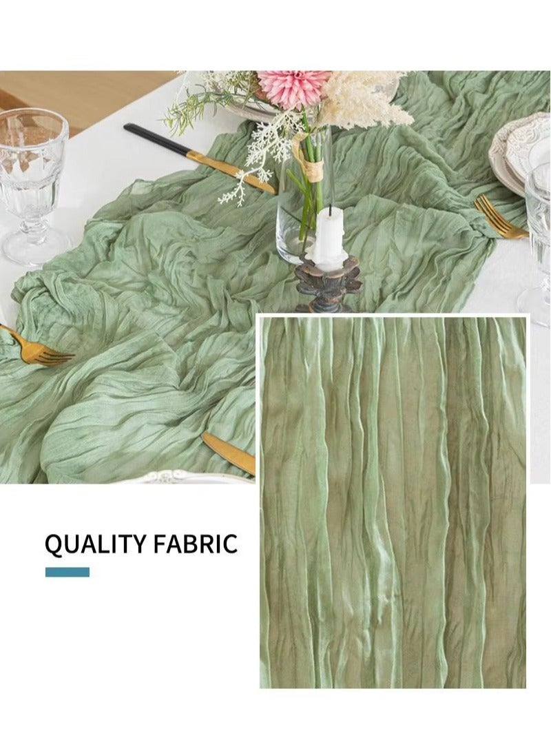 عرس عروس طفل دش عيد ميلاد حزب طاولة طعام زخرفة بوهيميا شاش جبن قماش - Image 5