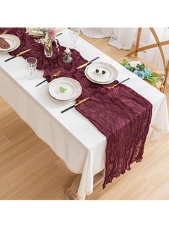 Generic Wedding Bridal Baby Shower Birthday Party Table Decorations Boho Gauze Cheese Cloth Long Cheesecloth Table Runner 90*300cm  - Image 1