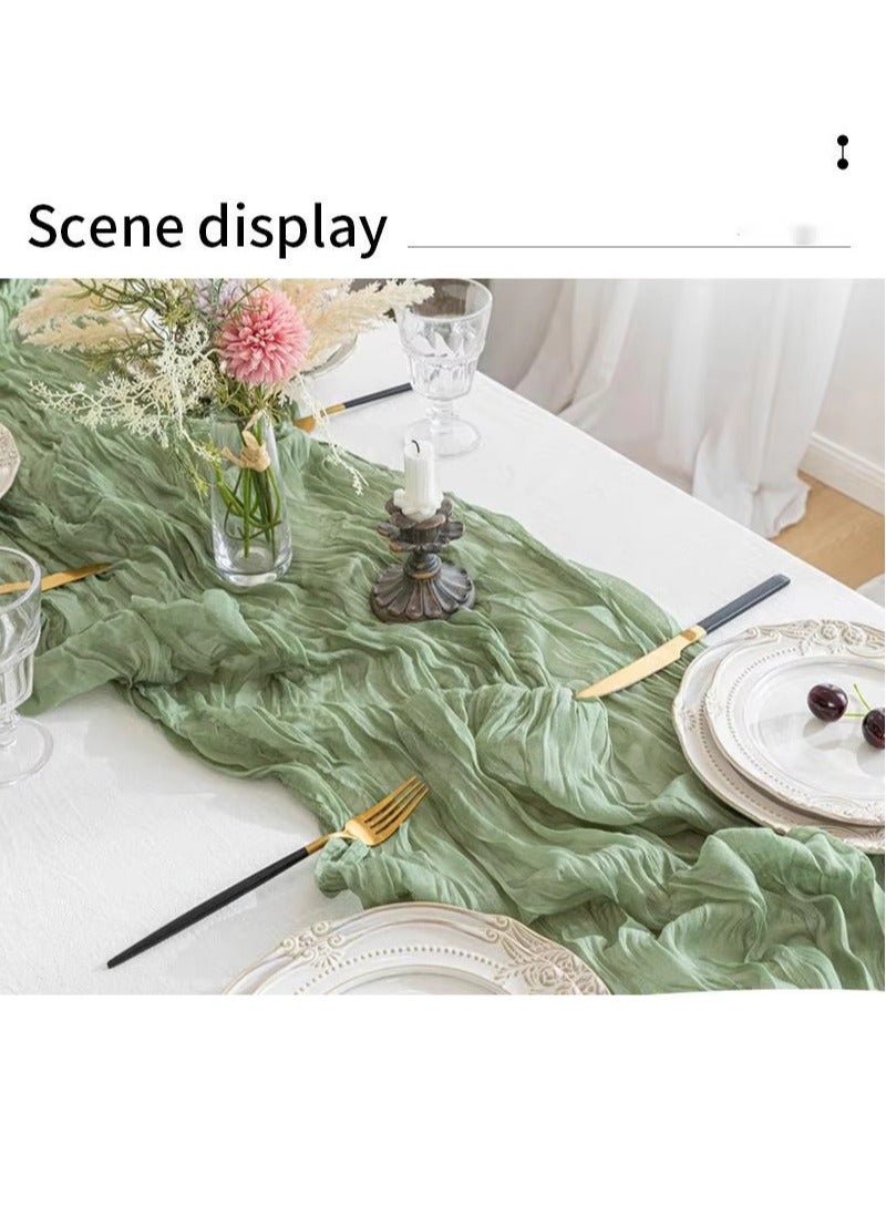 عرس عروس طفل دش عيد ميلاد حزب طاولة طعام زخرفة بوهيميا شاش جبن قماش - Image 3