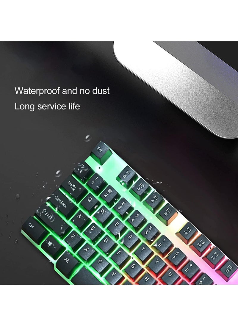 Denx Key Gaming Keyboard Mouse Combo, Colorful Backlight Ergonomic Stable Kickstand Designed, For Laptop Home Office Gaming  - Image 4