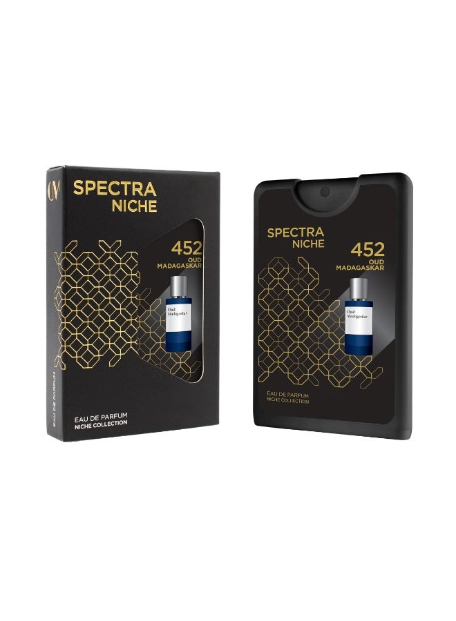Spectra Pocket Niche 452 OUD MADAGASKAR EDP Unisex Perfume - 18ml - Image 1