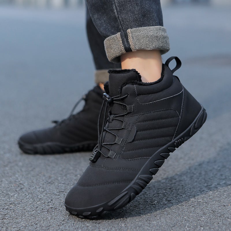 Outdoor Sports Shoes, Mountaineering Hiking Cotton Boots, Men''s and Women''s Mid-Cut Five-Finger Warm and Cold-Proof Snow Boots, Non-Slip Cotton Shoes - Image 1