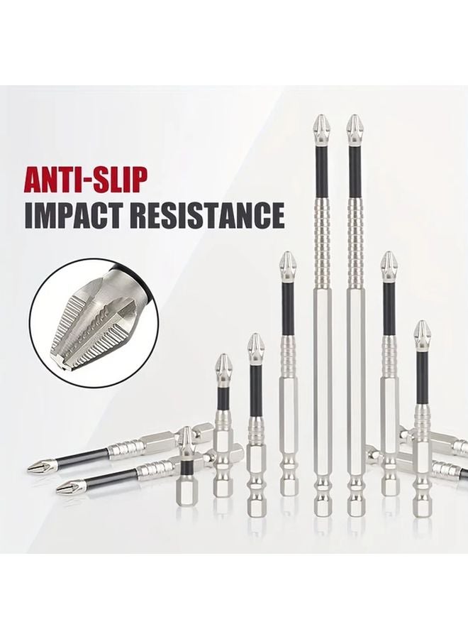 3Pcs High Hardness Metal Magnetic Screwdriver Bits 50 65 90mm Anti Slip Cross Tip - Image 3