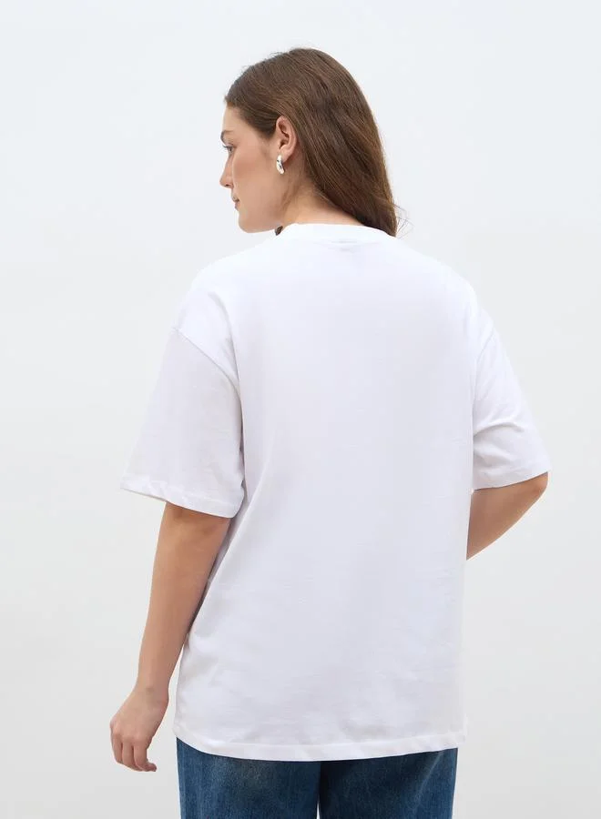 Styli Styli Slogan Print Oversized T-Shirt