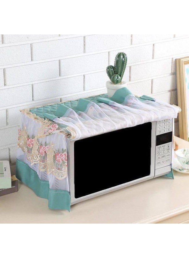 Imported microwave cover makes a difference ❤️  🎷🎷 Full lace cover ❤️ Material: Lace, tufted, organza Suitable for all microwave sizes ❤️  Imported, covers all parts of the microwave only