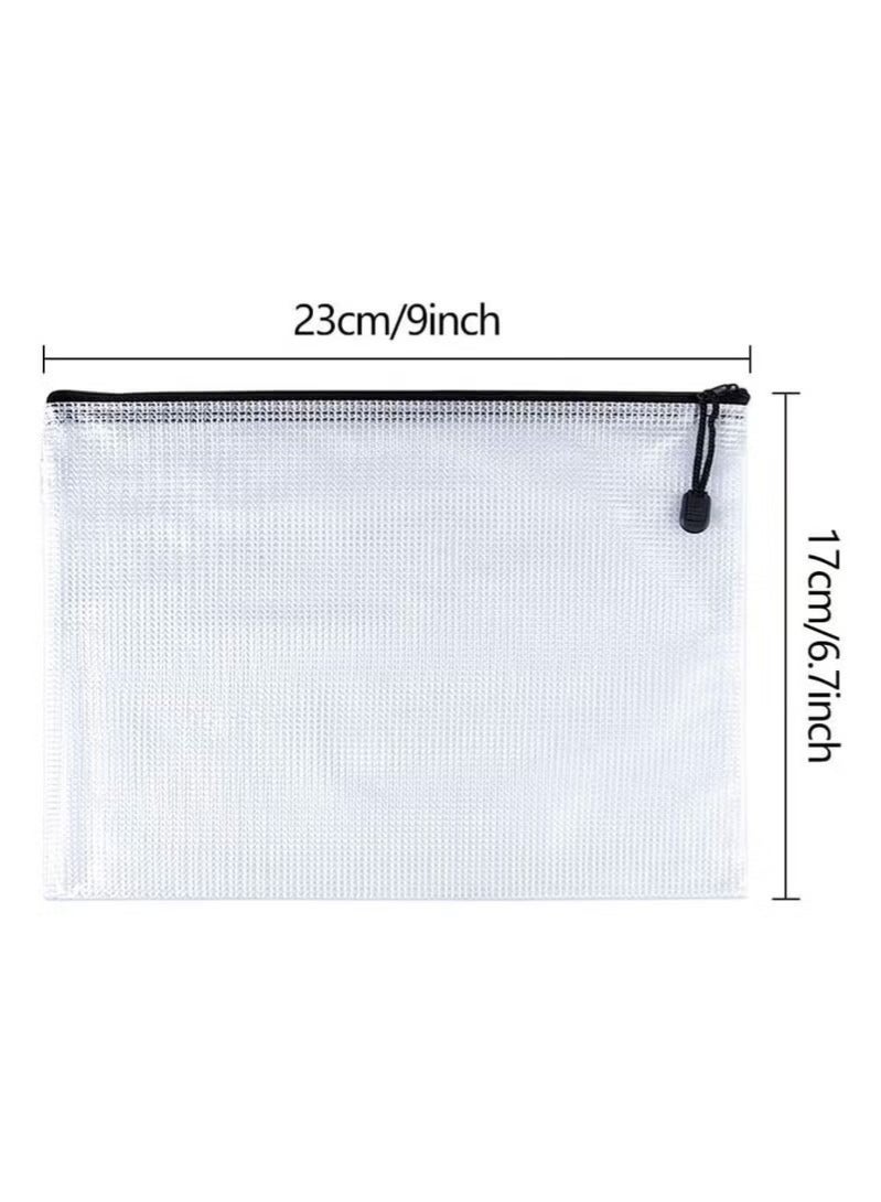 Arabest 12 Pcs A5 Zipper File Wallets Plastic Folder Bags Small Zip Storage Bag Black Folders Document A5 Pockets,Stationery Filing Products File Folders - Image 3