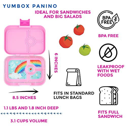 Yumbox Lunch Box Power Pink Rainbow Panino - Image 3