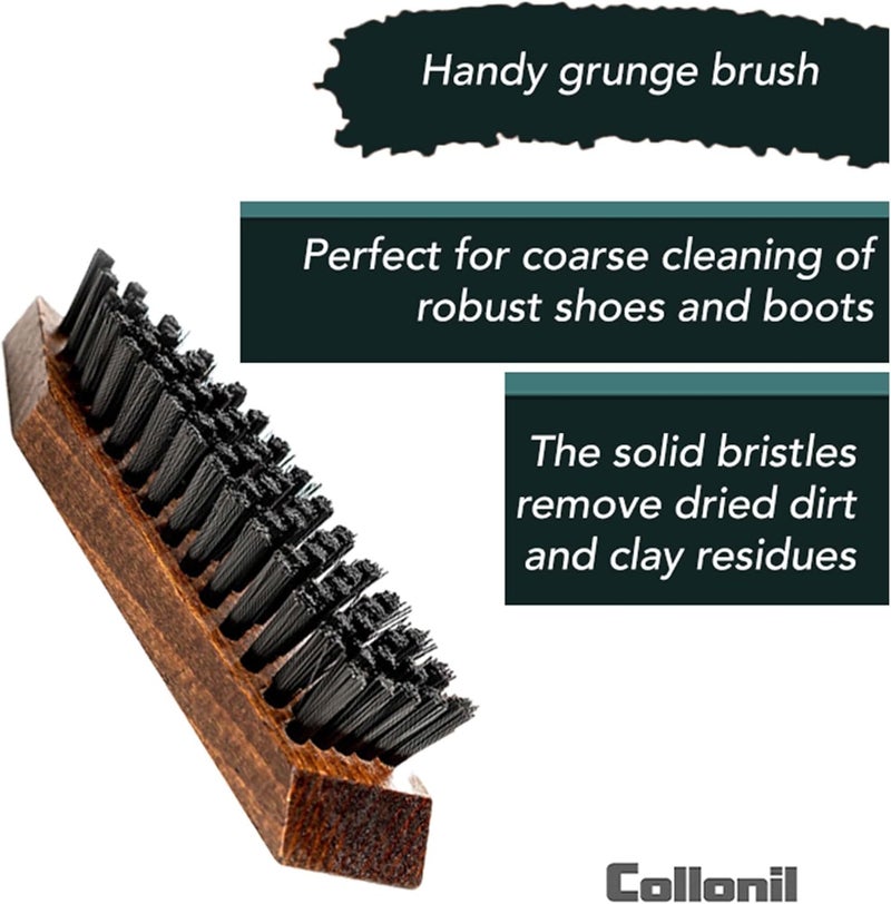 Collonil Cleaning Brush for Stubborn Dirt – Dirt Brush for Rough Cleaning with Hard bristles, Easy Shoe Cleaning to Remove Firmly Attached Dirt - Versatile in use, Brown, unisize - Image 4