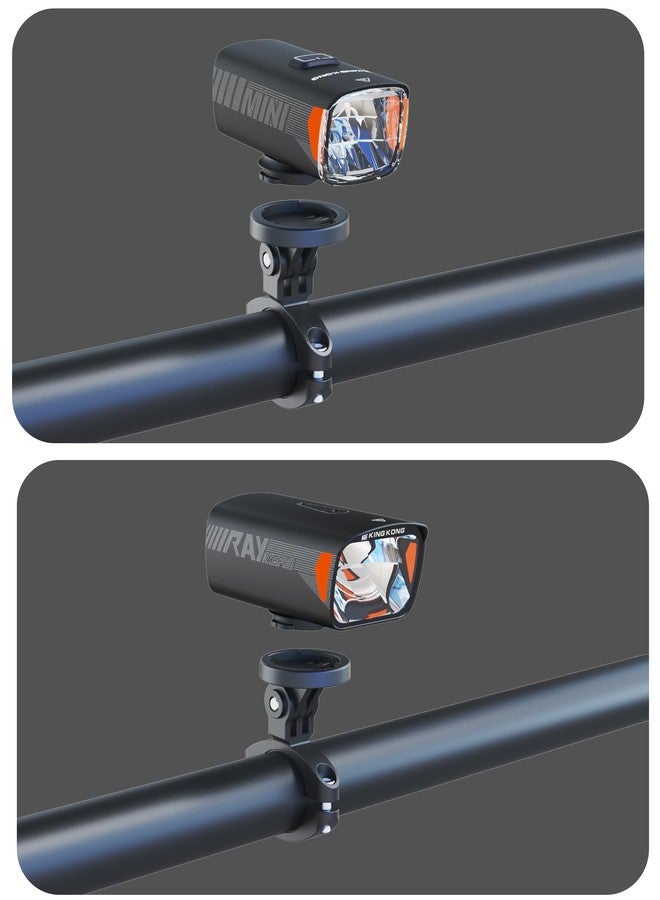 KING KONG Bike Light Mount, Aluminum Alloy Handlebar Clamp Bracket, Support Front/Under/External Mounting for Bicycle Headlight, Action Camera, Bike Handlebar 1''-1.3''/ 25.4-33mm - Image 5