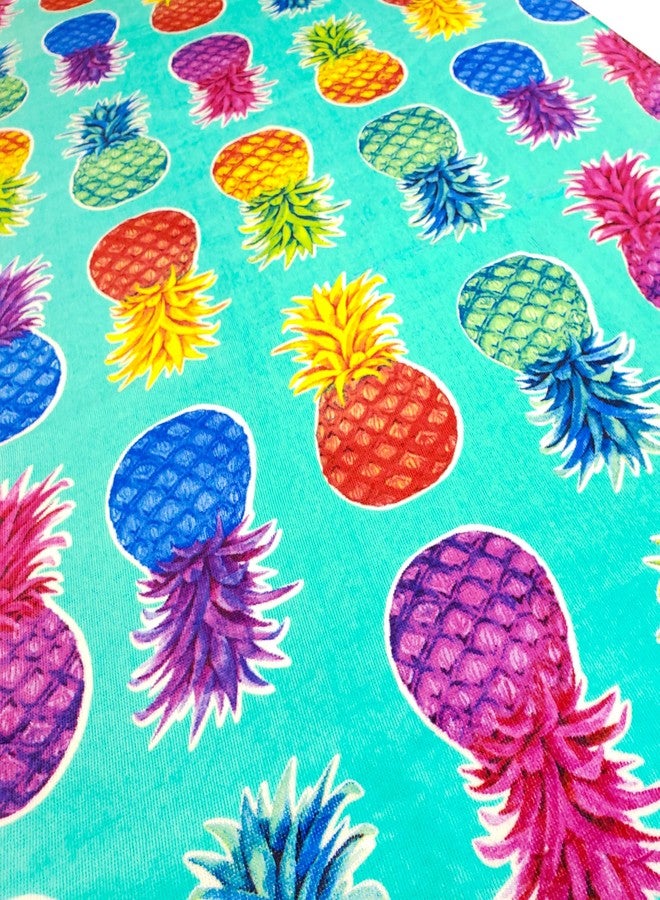 Softerry Colorful Pineapples Beach Towel 30 x 60 inches 100% Cotton (1 Towel - 30" x 60", Aqua) - Image 4
