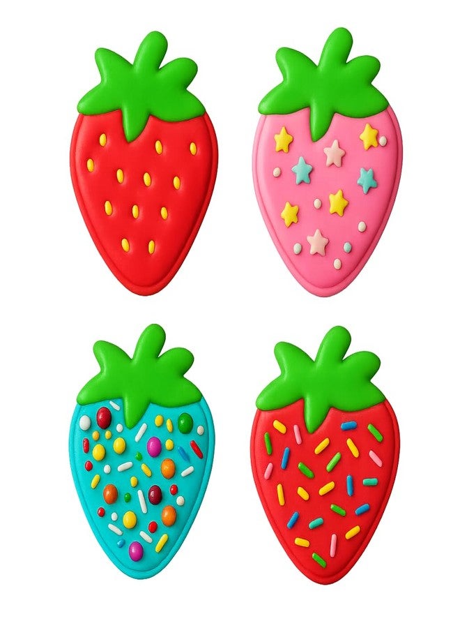 Mighty Gadget Strawberry Cookie Cutter & Stamp - 4x3.2" Perfect Sweet Treat Design for Summer Baking (Random Color) - Image 2
