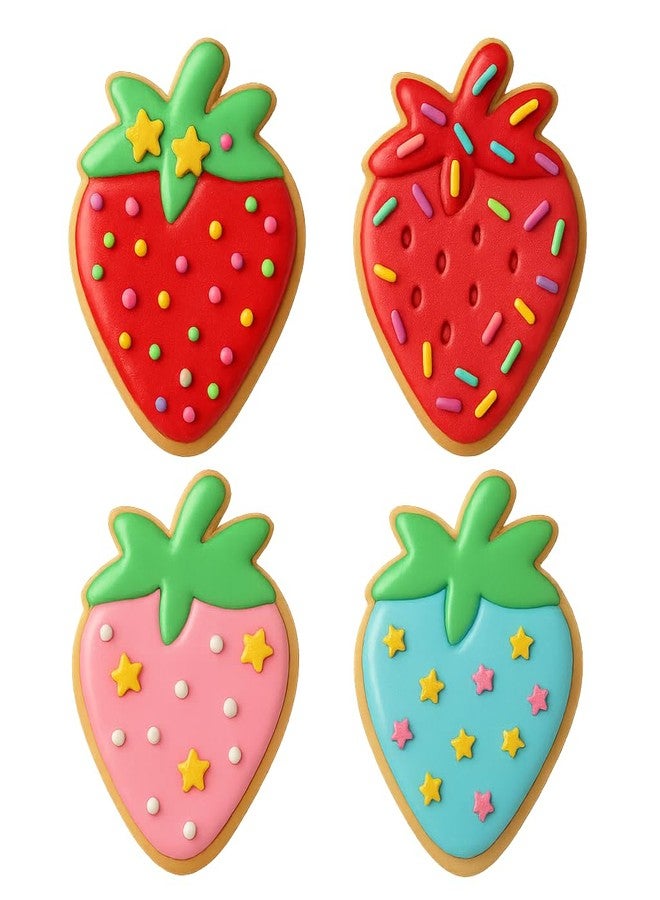 Mighty Gadget Strawberry Cookie Cutter & Stamp - 4x3.2" Perfect Sweet Treat Design for Summer Baking (Random Color) - Image 5