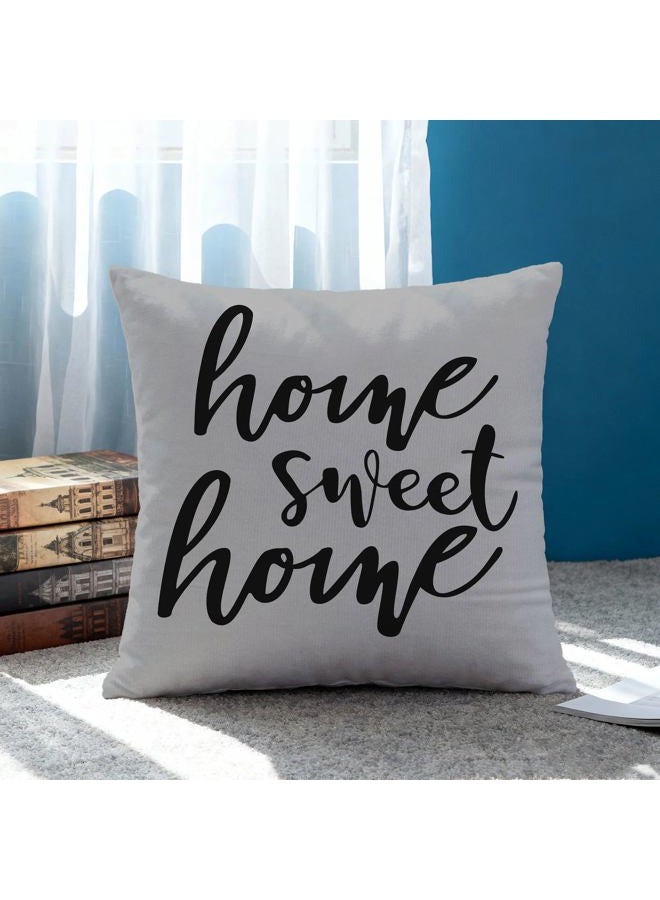 Hexagram Modern Geometric Striped Pillow Covers 18 x 18 Inch Set of 4 Grey Soft Cotton Linen Home Decorative Throw Pillow Cover Gray Cushion Case for Sofa Couch Living Room Indoor Outdoor Home Decor - Image 2