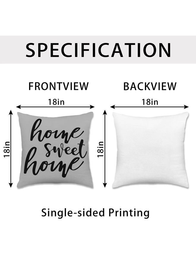 Hexagram Modern Geometric Striped Pillow Covers 18 x 18 Inch Set of 4 Grey Soft Cotton Linen Home Decorative Throw Pillow Cover Gray Cushion Case for Sofa Couch Living Room Indoor Outdoor Home Decor - Image 3