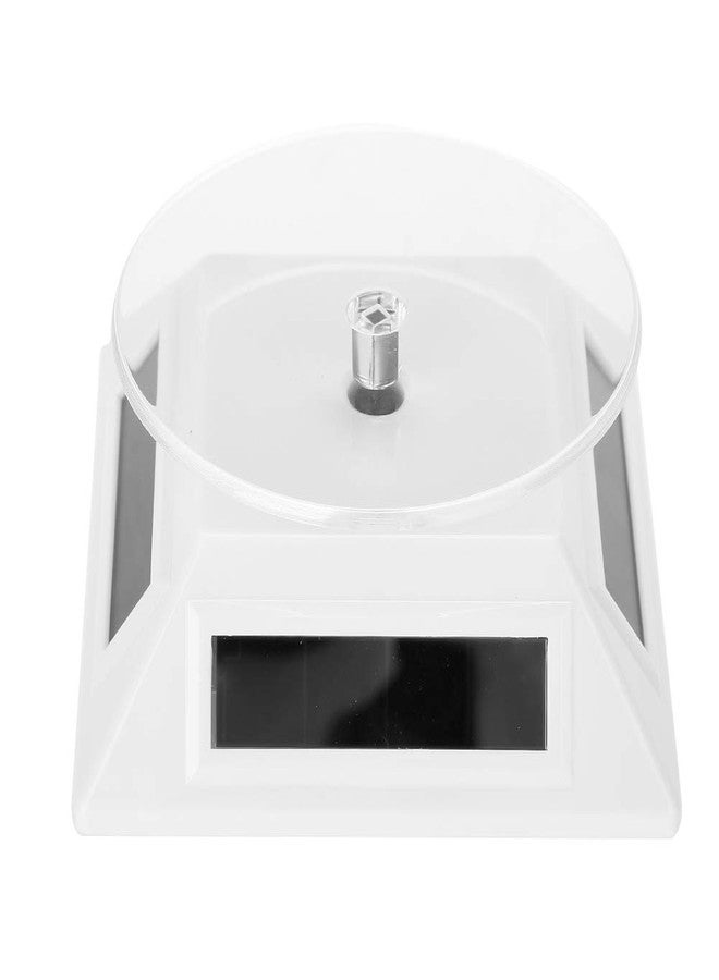 Salmue Solar Display Stand, Solar Showcase 360 Degrees Turntable Rotating Watch Phone Jewelry Organizer Display Stand Mount Holder (White) - Image 2