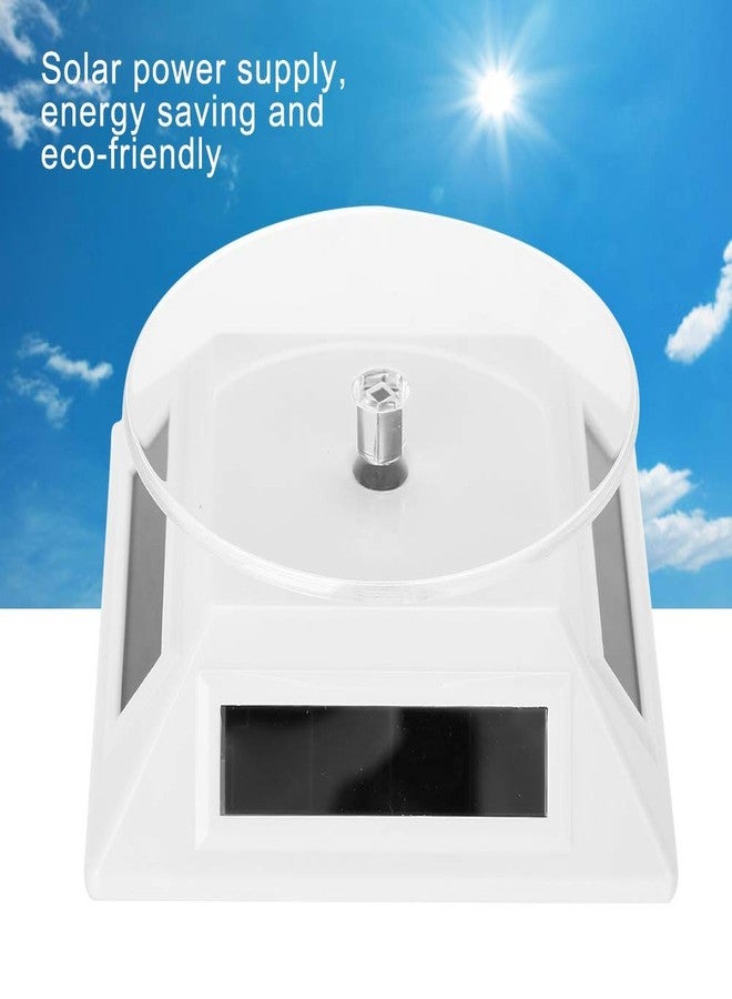 Salmue Solar Display Stand, Solar Showcase 360 Degrees Turntable Rotating Watch Phone Jewelry Organizer Display Stand Mount Holder (White) - Image 5