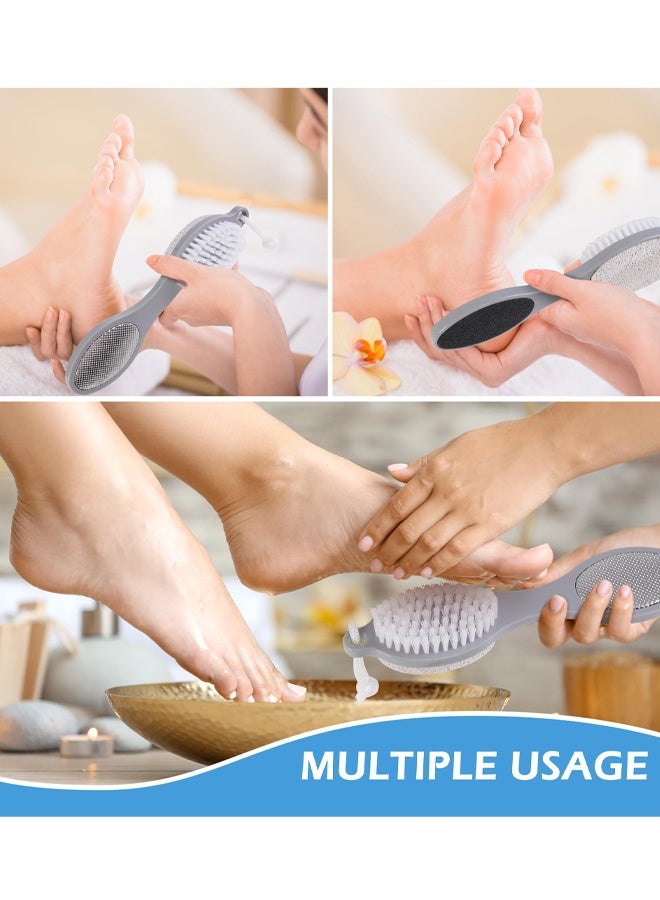 2 PCS 4 In 1 Foot Brush For Use In Shower With Pumice Stone, Foot Rasp And Sandpaper, Foot Scrubber Brush For Feet, Dead Skin Remover For Foot Care - Image 5