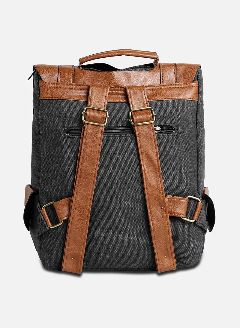 Haute Sauce Colour block Zip Lock Regular Vegan Leather Backpack