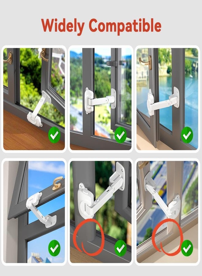 EUDEMON 1 Pack Updated Baby Window Safety Lock, Childproof Window Restrictor for UPVC, Adjustable Winodw Guard for Wooden, Metal Frames (White) - Image 3