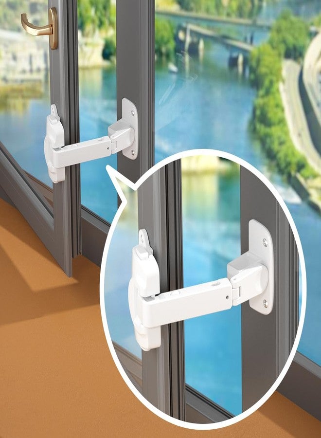 EUDEMON 1 Pack Updated Baby Window Safety Lock, Childproof Window Restrictor for UPVC, Adjustable Winodw Guard for Wooden, Metal Frames (White) - Image 1