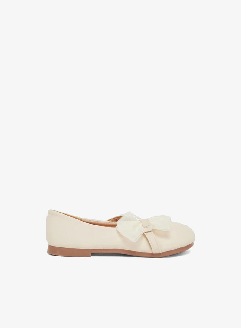 Styli Girls Beige Embellished Ballerinas