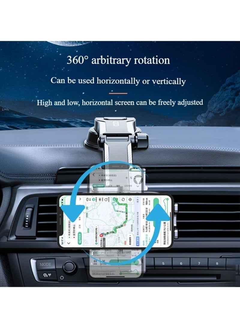 ZAFRA Car Mobile Holder Ultra-stable Car Holder with Strong Suction Cup Suitable for Dashboard/Windshield/Air Vent, 4.5-7.2 Inch Smartphones, iPhone 16/15 Series, Galaxy S24 S23, Xiaomi, Black - Image 5