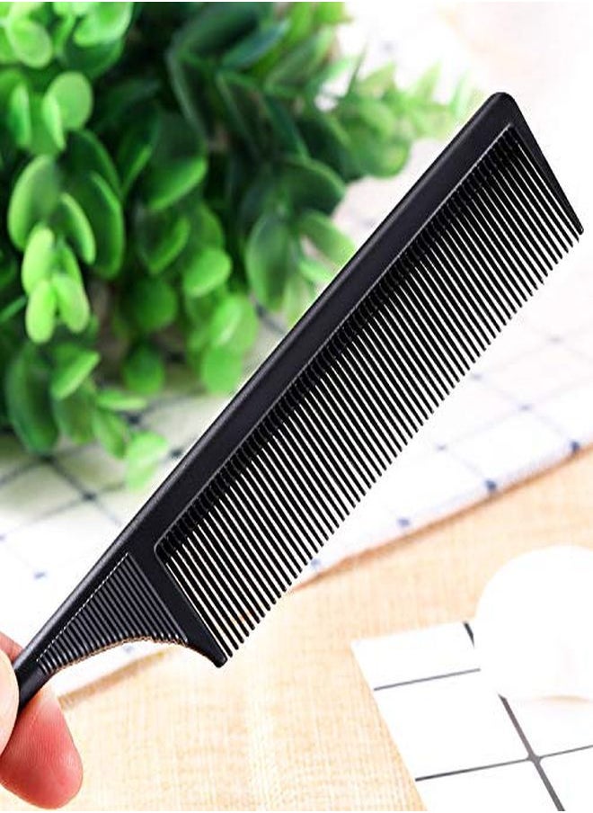Leinuosen - 2 Pieces Rat Tail Fine Tooth Comb Carbon Fiber Teasing Styling Comb Anti Static Heat Resistant Tail Comb For Back Combing Root Teasing Adding Volume Evening Styling Women Men - Image 1