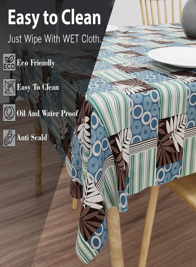 Wings Star Polyester Dining Rectangular Table Cover for 6 Seater, 60 x 90 inch Size, Waterproof and Dustproof Table Sheet,Dining Table 6 Seater Waterproof Cover, Blue::Green - Image 5