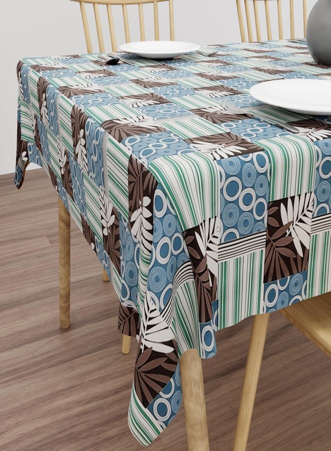 Wings Star Polyester Dining Rectangular Table Cover for 6 Seater, 60 x 90 inch Size, Waterproof and Dustproof Table Sheet,Dining Table 6 Seater Waterproof Cover, Blue::Green - Image 2