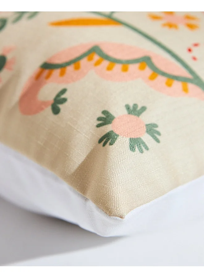 Chumbak Sunshine Garden 16" Cushion Covers, 16", Set of 5