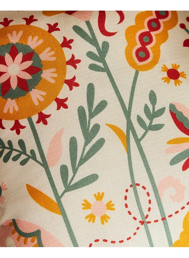 Chumbak Sunshine Garden 16" Cushion Covers, 16", Set of 5