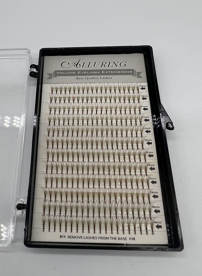 ألورينغ رموش كثيفة بنية متنوعة وجذابة، رموش خماسية الأبعاد، انحناء C، سمك 0.07 مم، وصلات رموش ملونة (C.07 × حجم مختلط (10-14 مم)) - Image 2