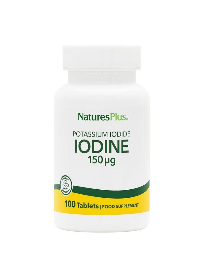 Nature's Plus ناتشرز بلس يوديد البوتاسيوم 150 ميكروغرام 100 قرص نباتي مكمل لدعم الغدة الدرقية يدعم صحة الجهاز التنفسي نباتي خالي من الغلوتين 100 حصة - Image 2