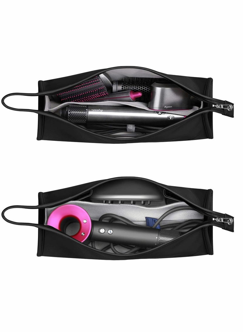 SOLARAE Travel Organizer for Airwrap Curling Iron Styler Compatible Portable Travel Organizer for Airwrap Hair Dryer Styler and Accessories (Black) - Image 2