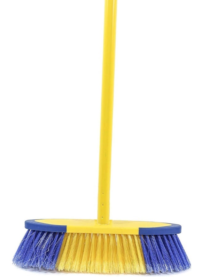 Biella Sweeping Broom Brush With Handle - Soft Bristle Cleaning Tool For Indoor/Outdoor Home Kitchen Patio Etc - Image 1