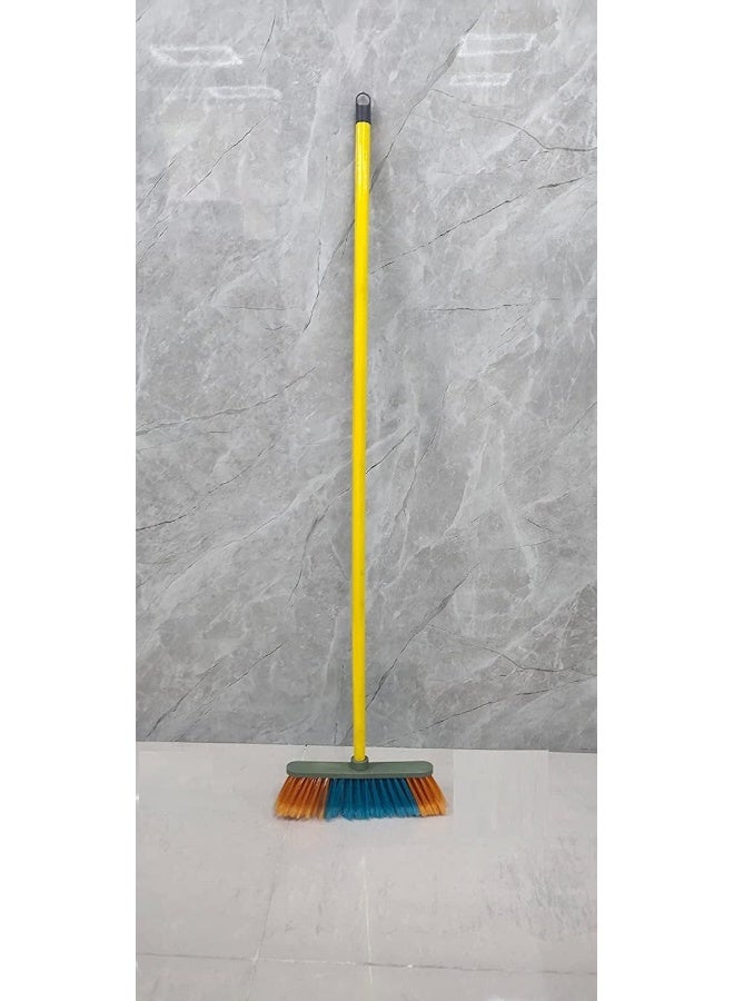 Biella Sweeping Broom Brush With Handle - Soft Bristle Cleaning Tool For Indoor/Outdoor Home Kitchen Patio Etc - Image 2